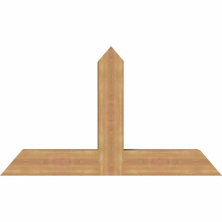 Ekena Millwork Portland Timber Gable Bracket, Western Red Cedar, 48"W x 28"H x 5 1/2"D x 5 1/2"F, 14/12 Pitch GBW048X28X0606POR00SWR